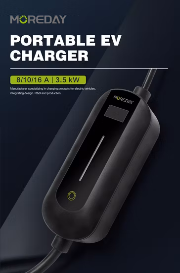 IP67-Batterieladegeräte für Elektroautos an Bord, 3,5 kW, max. 16 A, einstellbarer Strom, tragbares EV-Ladegerät, versilberter Kupferdraht