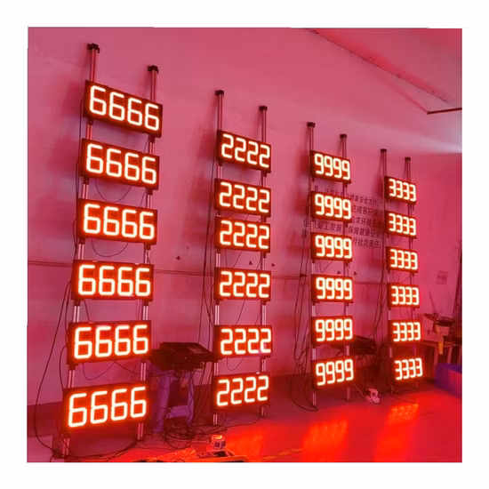Customized LED Gas Price Pylon Sign Gas Station Oil Price LED Display