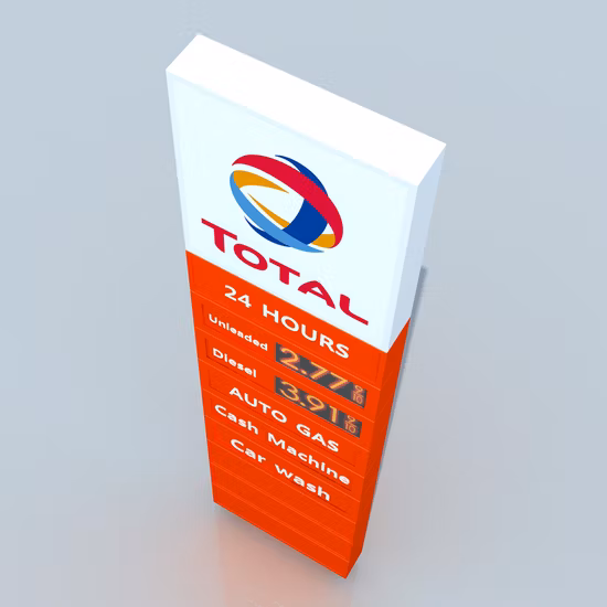 Professionelle digitale Preisanzeige für Tankstellen-LED-Schilder