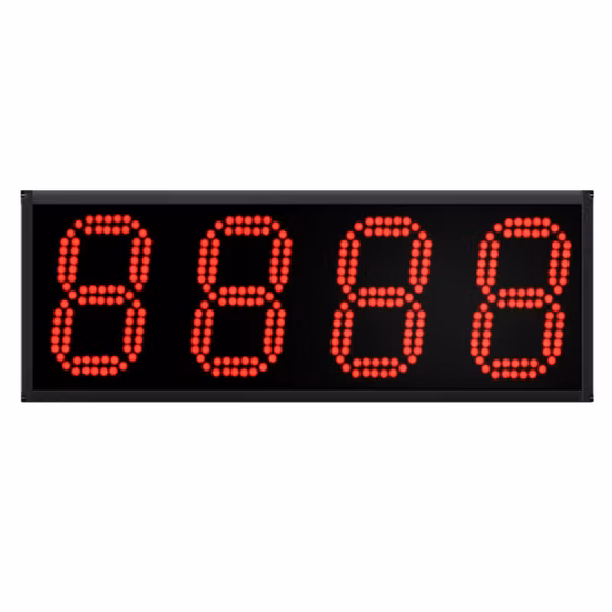 Stehendes Gaspreis-Aluminium-Pylon-Schild mit LED-Anzeige