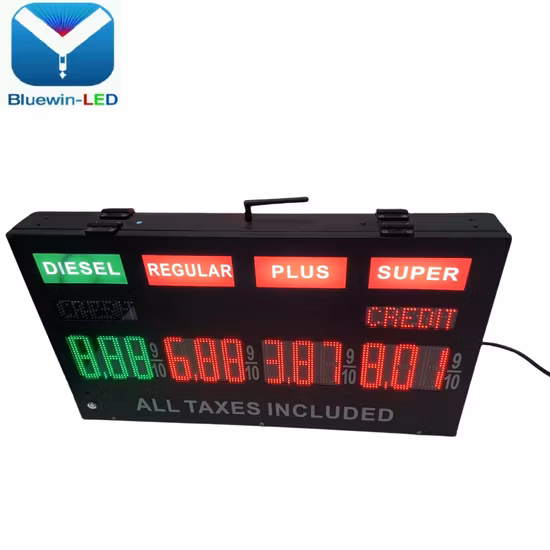 Doppelseitiger normaler Leuchtkasten, 16 Zoll, 8,88 9/10, LED-Gaspreisschild gebaut