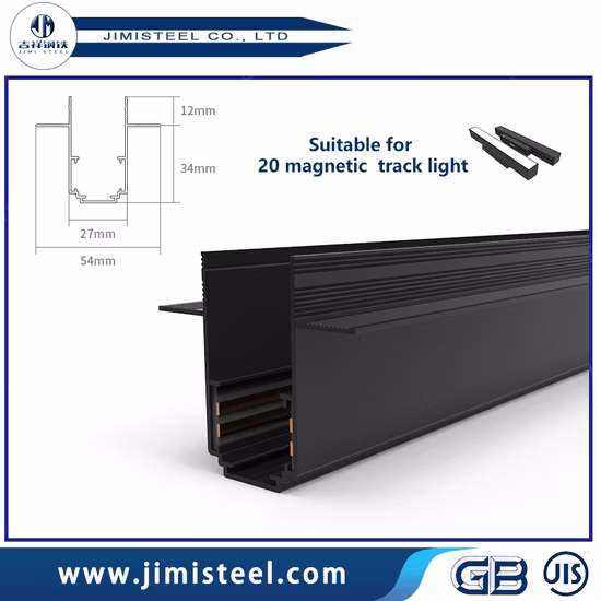 Factory Custom moderne blendfreie, zoombare Innenbeleuchtung, verstellbares Schienenlicht, CRI90, dimmbarer Schienenstrahler, COB-Fokus, schwarzes LED-Schienenlicht